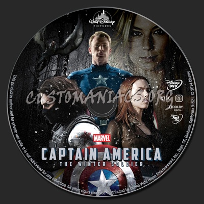 Captain America: The Winter Soldier dvd label