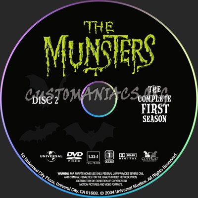 The Munsters: The First Complete Season Disc 2 dvd label