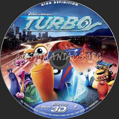 Turbo (2D+3D) blu-ray label