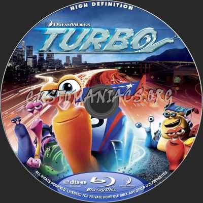 Turbo (2D+3D) blu-ray label