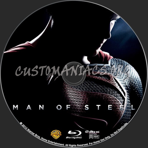 Man of Steel blu-ray label