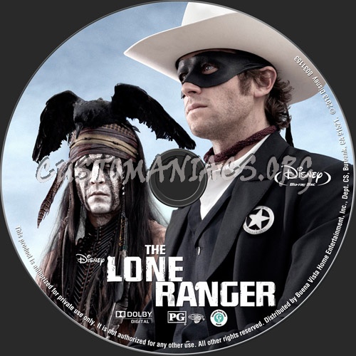 The Lone Ranger blu-ray label