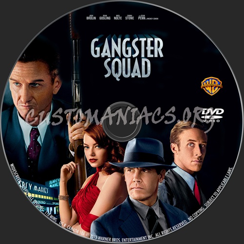 Gangster Squad dvd label