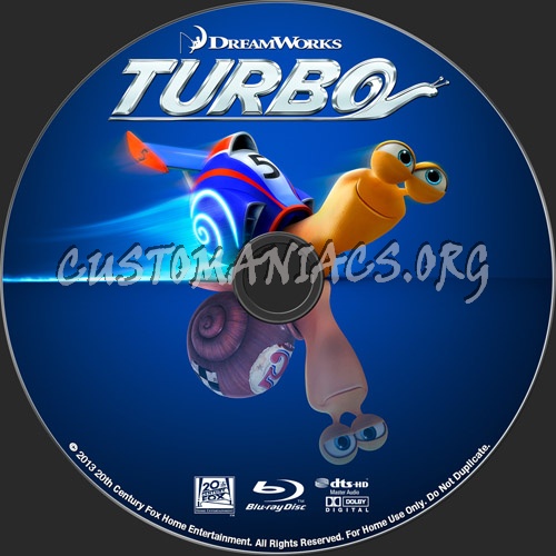 Turbo blu-ray label