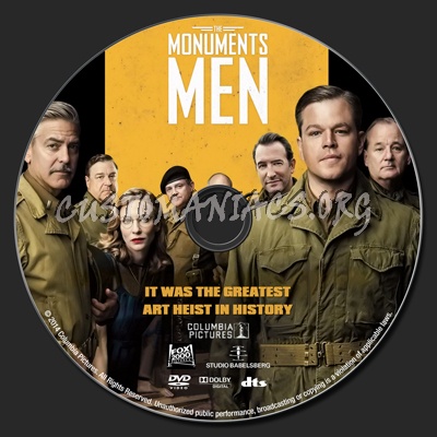 The Monuments Men dvd label