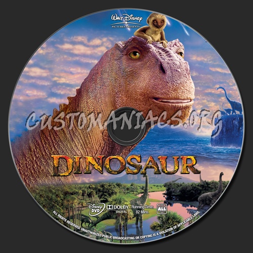 Dinosaur dvd label