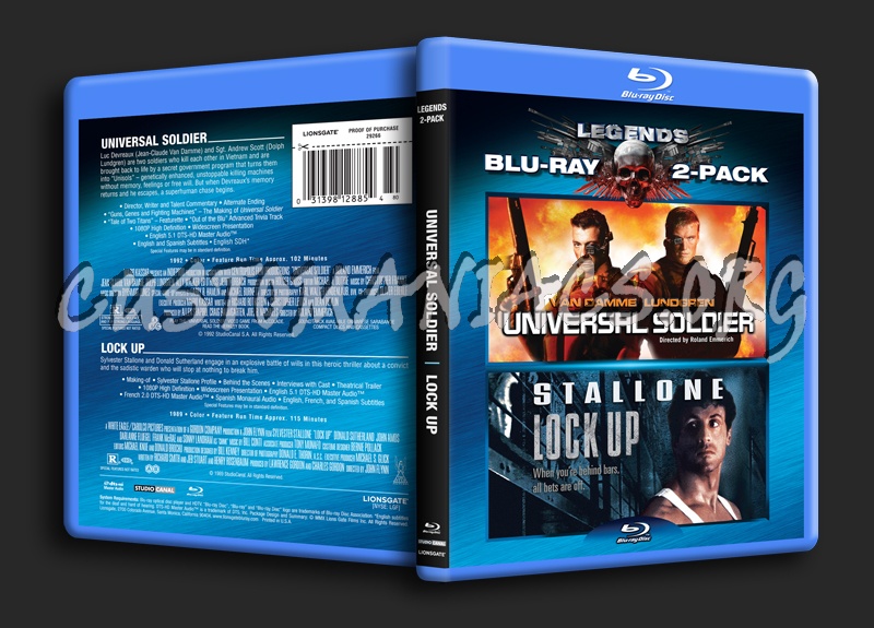 Universal Soldier / Lock Up blu-ray cover