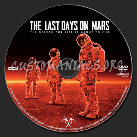 The Last Days on Mars dvd label