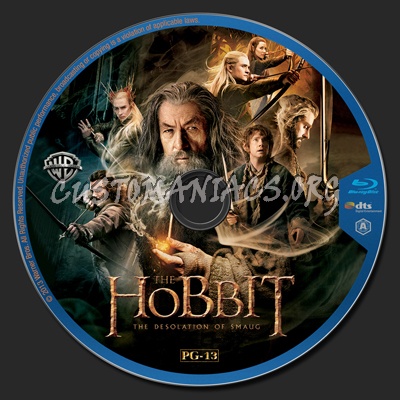 The Hobbit: The Desolation of Smaug blu-ray label