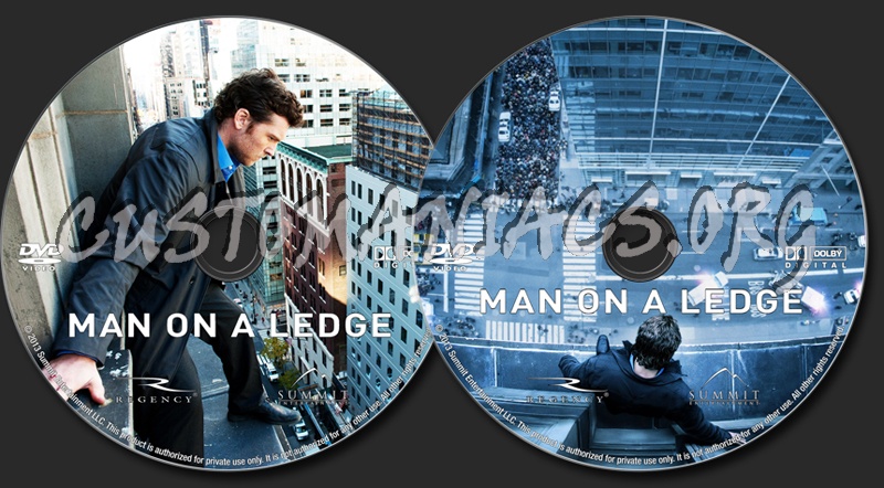 Man on a Ledge dvd label