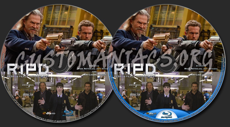 R.i.p.d. (2013) (RIPD Rest in Peace Department) blu-ray label