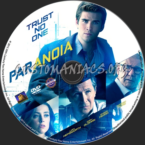 Paranoia dvd label