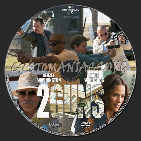 2 Guns (2013) dvd label