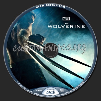 The Wolverine blu-ray label