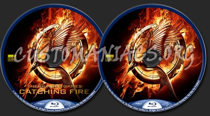 The Hunger Games Catching Fire blu-ray label