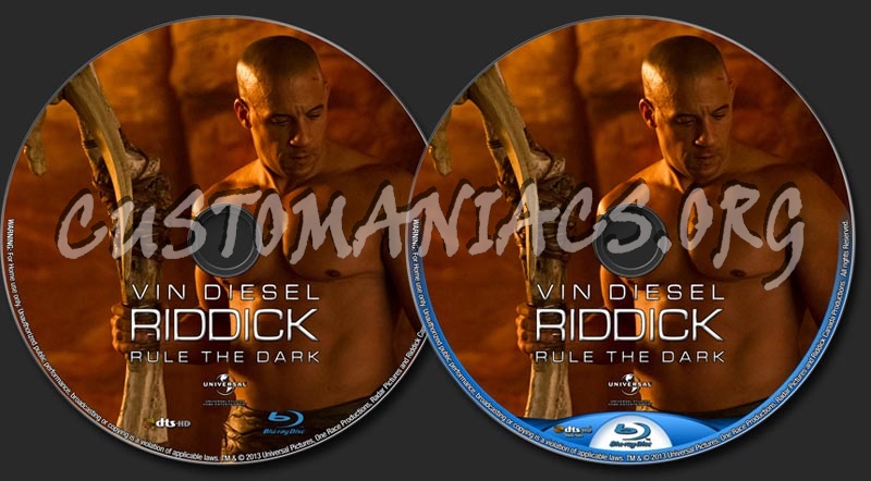 Riddick - Rule the Dark (2013) blu-ray label