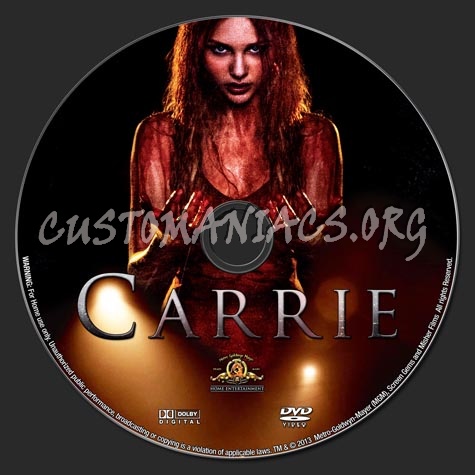 Carrie (2013) dvd label