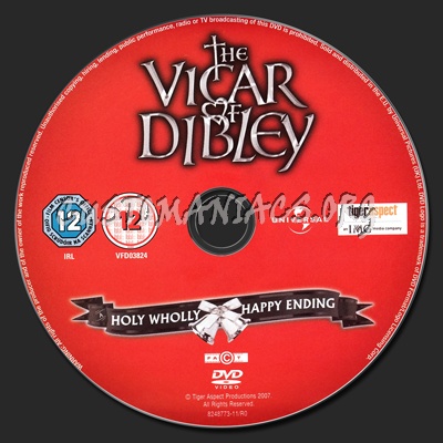 The Vicar Of Dibley: Holy Wholly Happy Ending dvd label - DVD