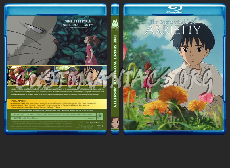 The Secret World of Arrietty blu-ray cover