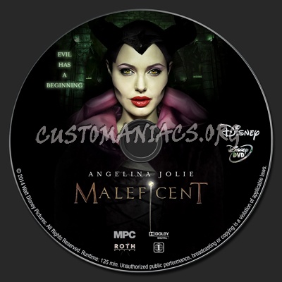 Maleficent dvd label