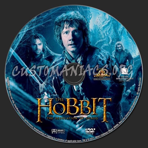 The Hobbit  The Desolation Of Smaug (2013) dvd label