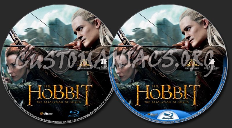 The Hobbit  The Desolation Of Smaug (2013) blu-ray label