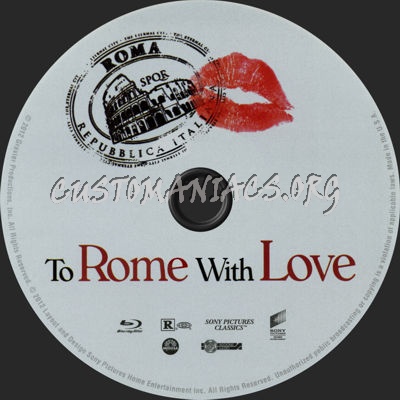 To Rome With Love blu-ray label