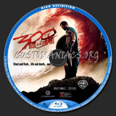 300: Rise of an Empire blu-ray label