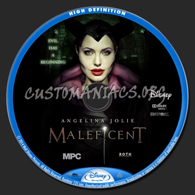 Maleficent blu-ray label