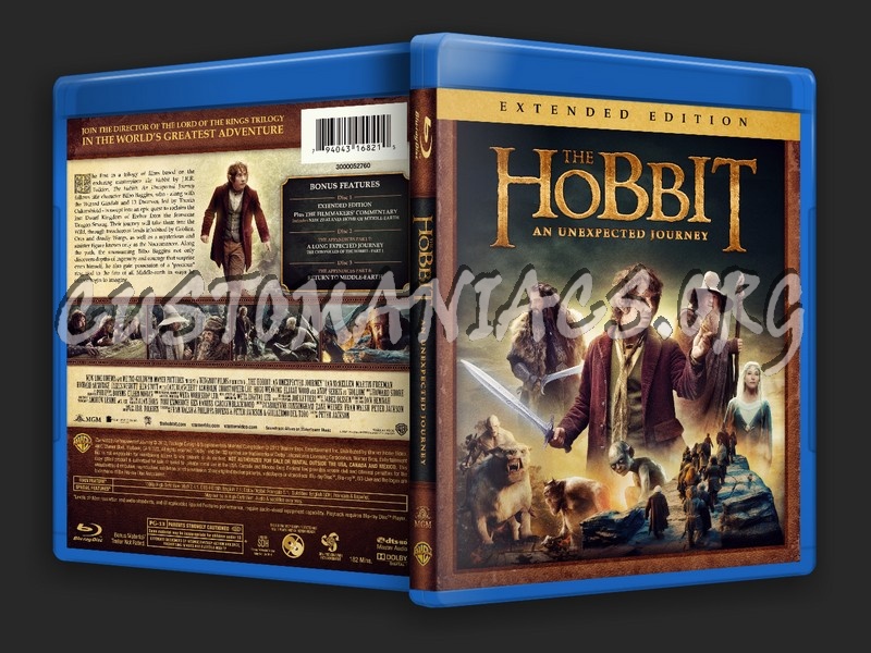 The Hobbit: An Unexpected Journey (extended edition) blu-ray cover