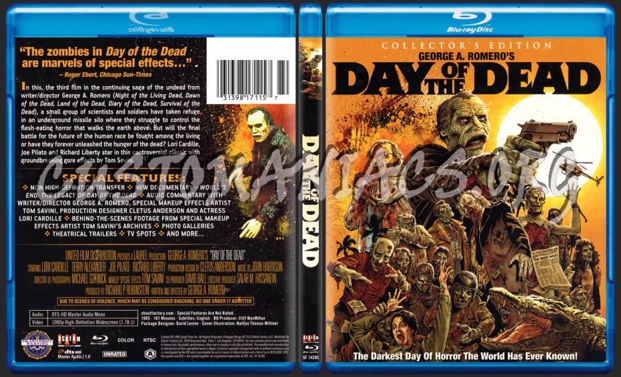 Day of the Dead blu-ray cover