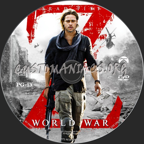 World War Z dvd label