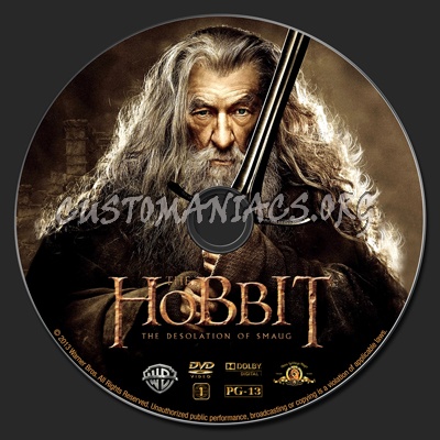 The Hobbit: The Desolation of Smaug dvd label