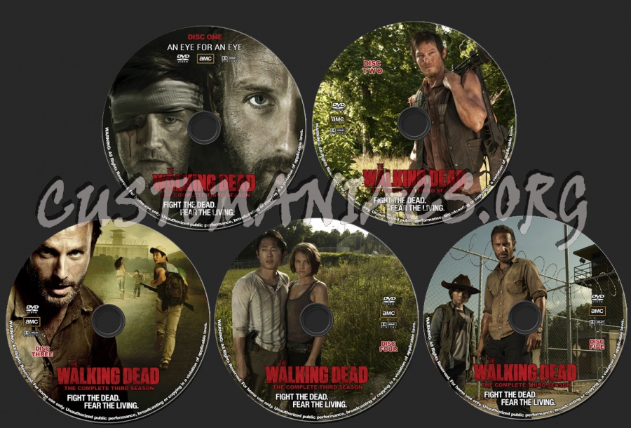 The Walking Dead - Season 3 dvd label