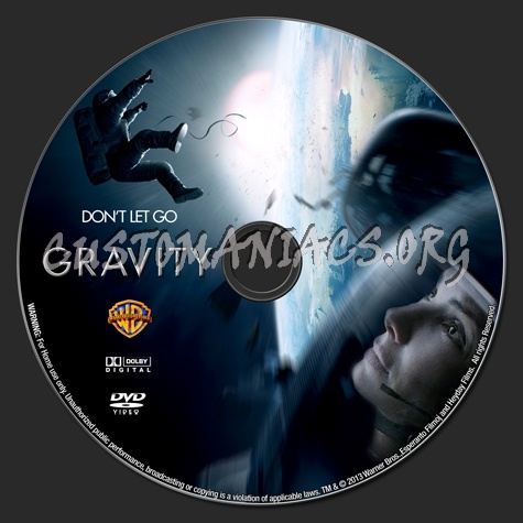 Gravity (2013) dvd label