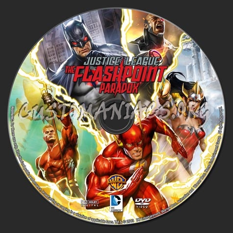 Justice League The Flashpoint Paradox 2013 dvd label