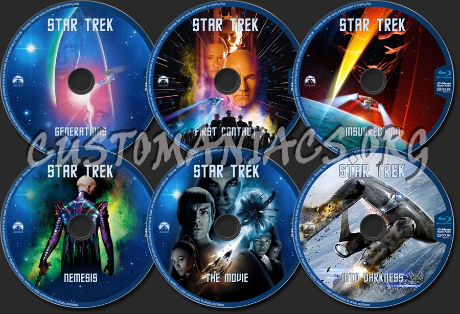 Star Trek - The movies blu-ray label