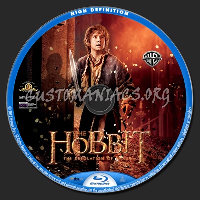 The Hobbit: The Desolation of Smaug blu-ray label