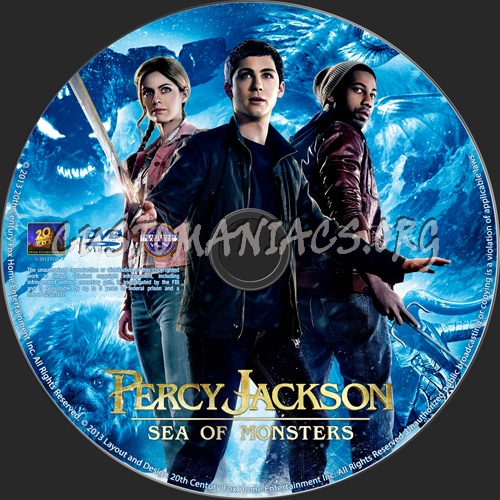 Percy Jackson Sea of Monster dvd label