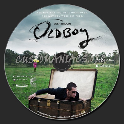 Oldboy (2013) blu-ray label