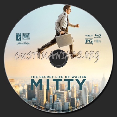 The Secret Life Of Walter Mitty (2013) blu-ray label