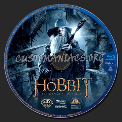 The Hobbit: The Desolation of Smaug blu-ray label