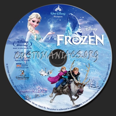 Frozen blu-ray label