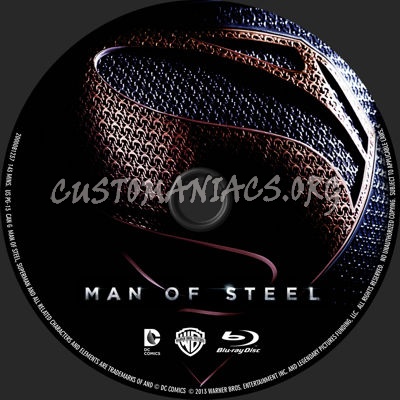 Man of Steel blu-ray label