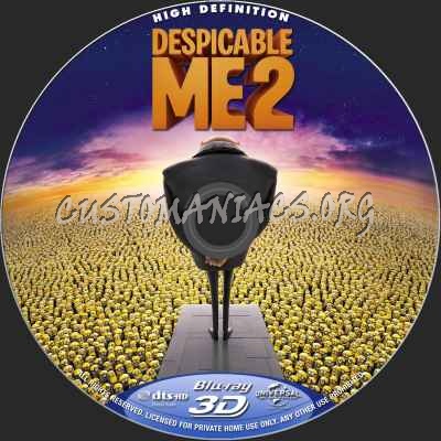 Despicable Me 2 (2D+3D) blu-ray label
