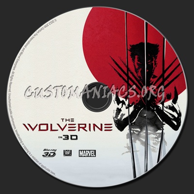 The Wolverine (2D & 3D) blu-ray label