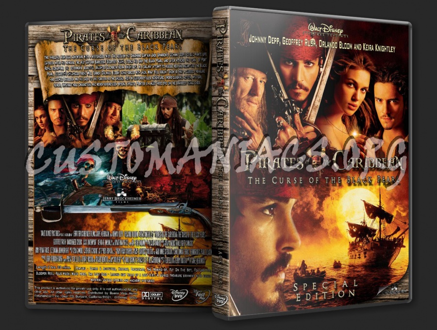 Pirates of the Caribbean: The Curse of the Black Pearl (2003) dvd cover