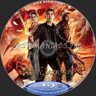 Percy Jackson Sea Of Monsters (2D+3D) blu-ray label