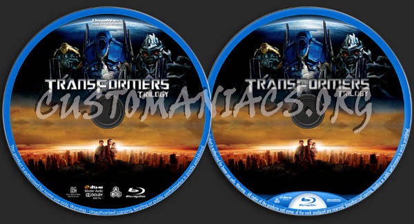 Transformers Trilogy blu-ray label