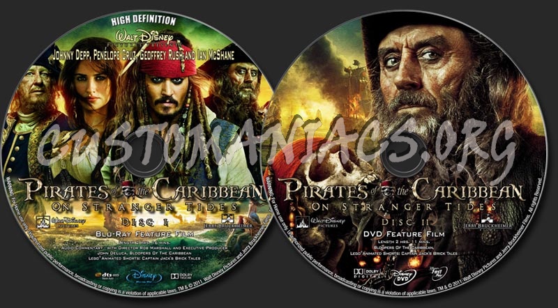 Pirates of the Caribbean: On Stranger Tides (Blu-Ray+DVD) (2011) blu-ray label